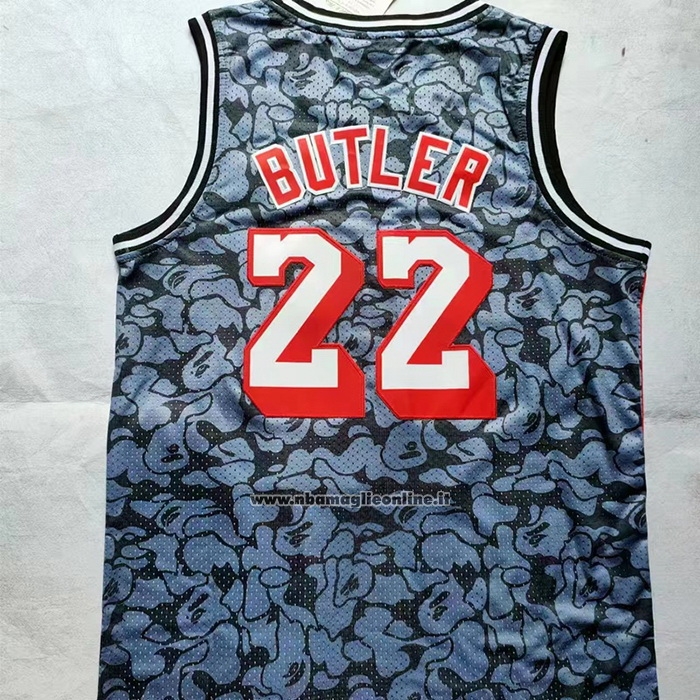 Maglia Miami Heat Jimmy Butler #22 Mitchell & Ness 2019-20 Grigio